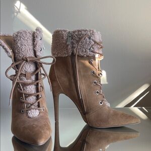 Jessica Simpson Elegant Tan Suede Heeled Boots